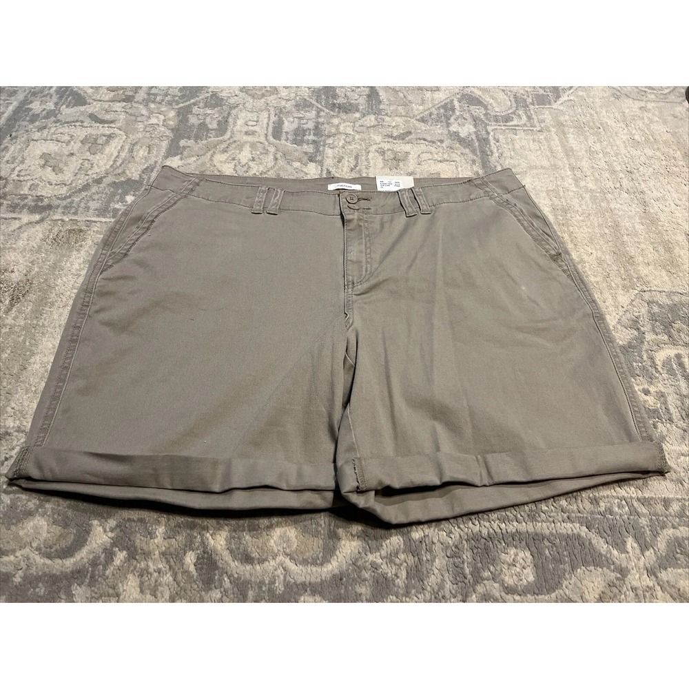 New  Maurices Women's‎ Shorts beige Chino Bermuda Stretch Plus Size 22